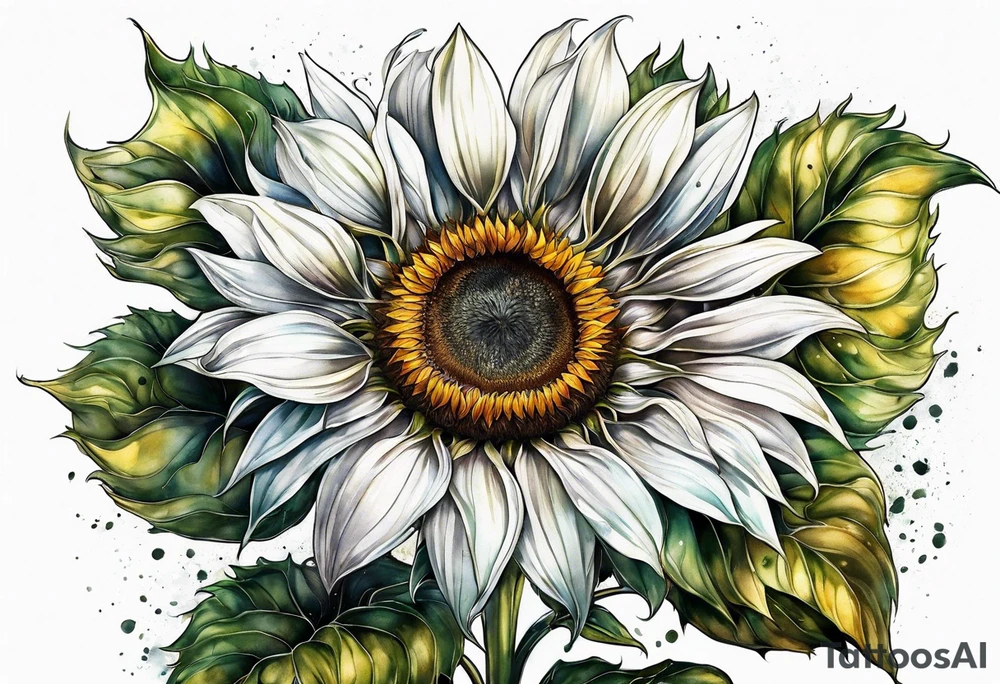 Sunflower for a male tattoo idea