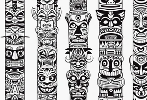 Totem pole cha tattoo idea