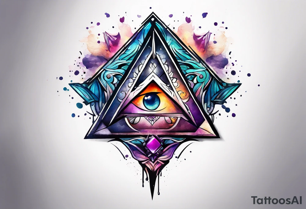 free masonry symbol , rectangle tattoo idea