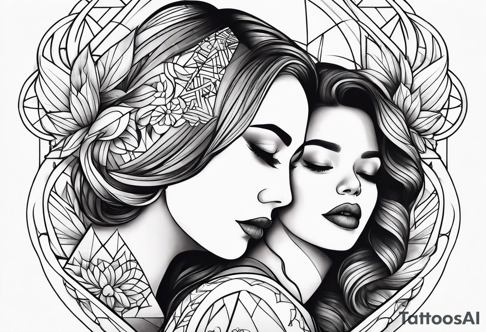 mother, father and daughter tattoo idea
