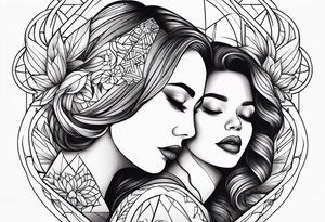 mother, father and daughter tattoo idea