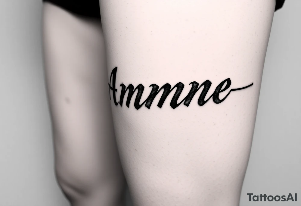 Name Amanda with Harry Potter theme tattoo idea