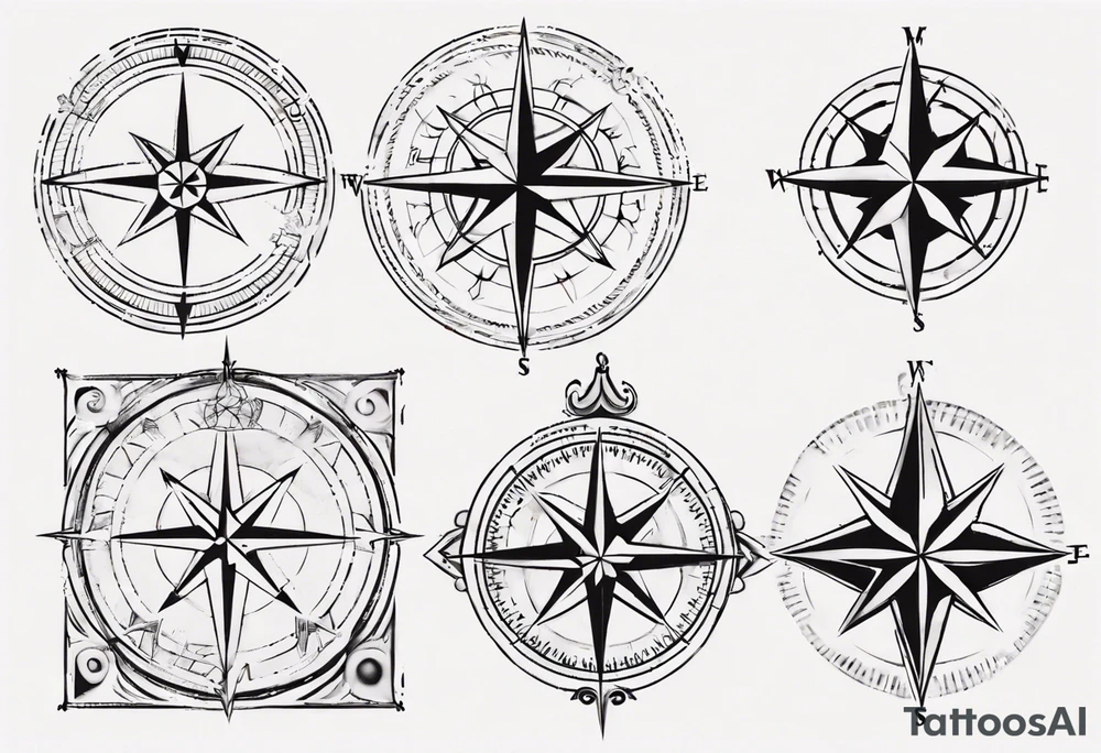 wonderlust compass tattoo idea