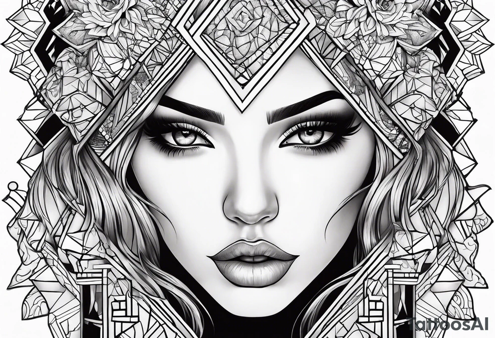 Sexy woman tattoo idea