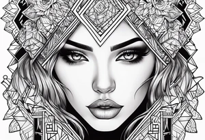 Sexy woman tattoo idea