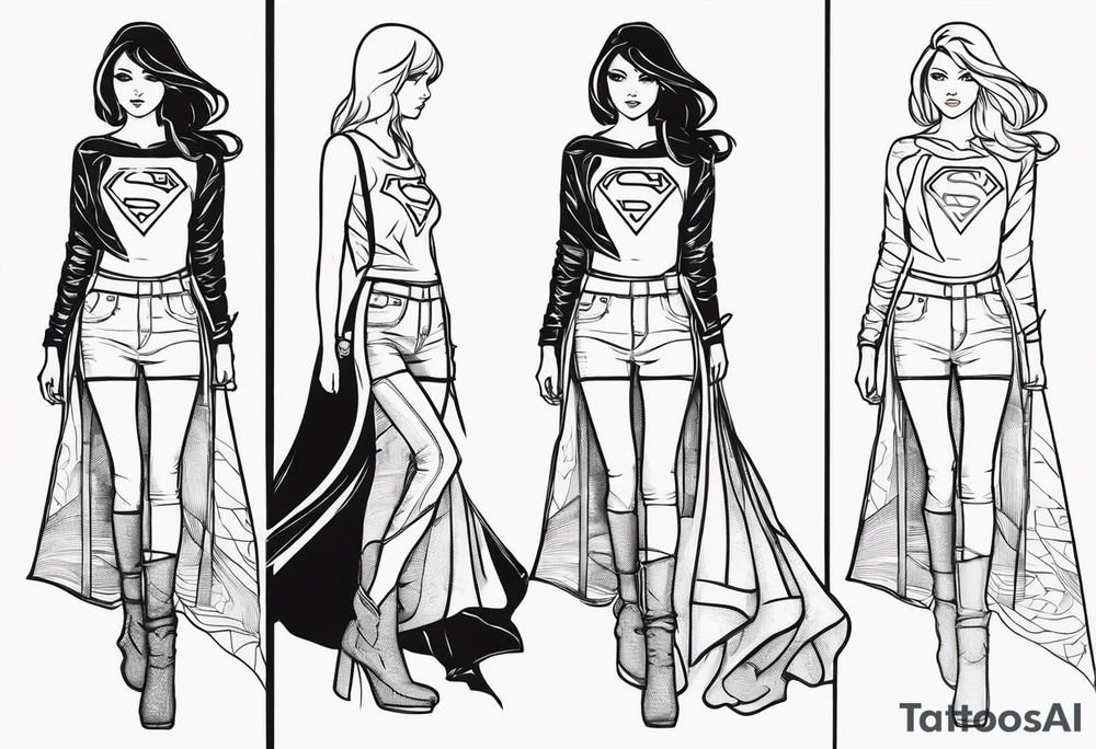 Super sexy girl walking away tattoo idea