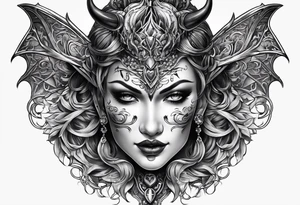 angelish devil tattoo idea