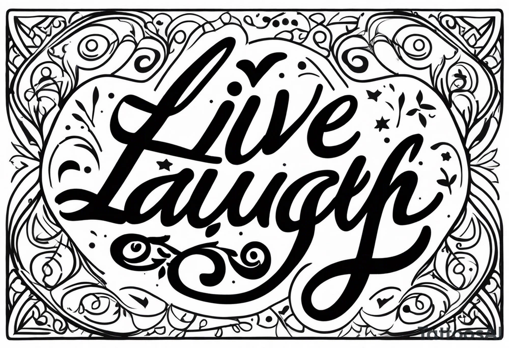 Live Laugh Love tattoo idea