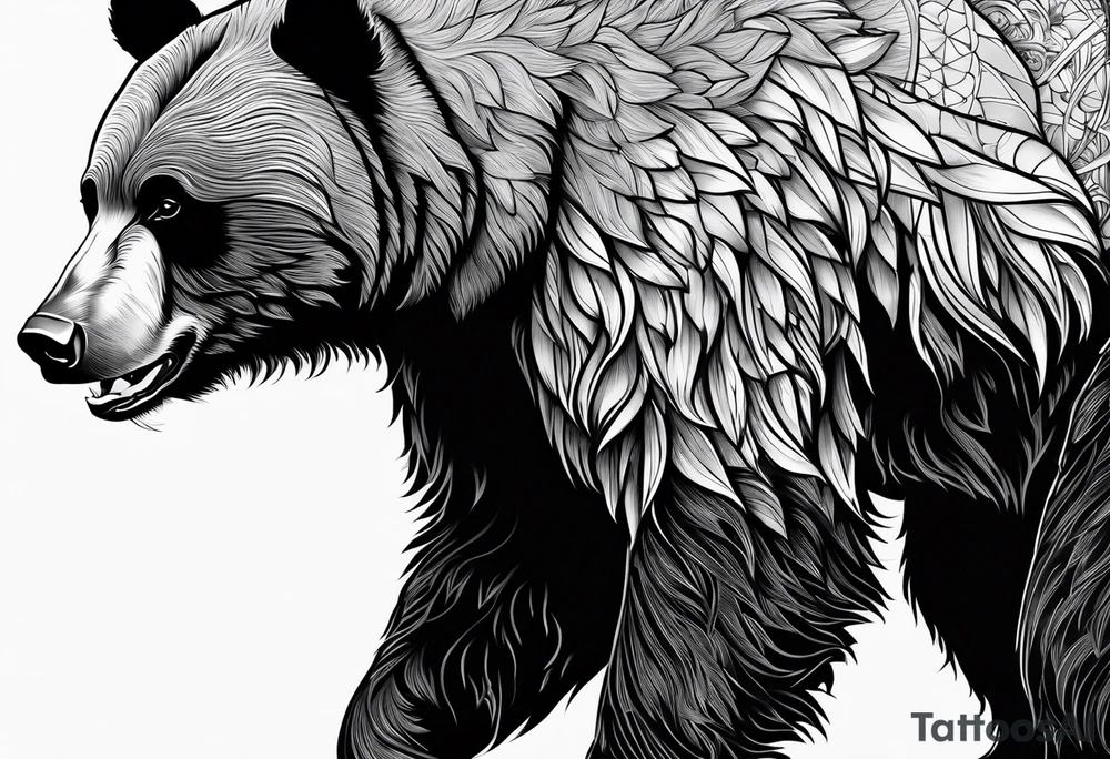 Angry Black Bear tattoo idea