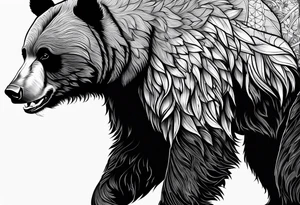 Angry Black Bear tattoo idea