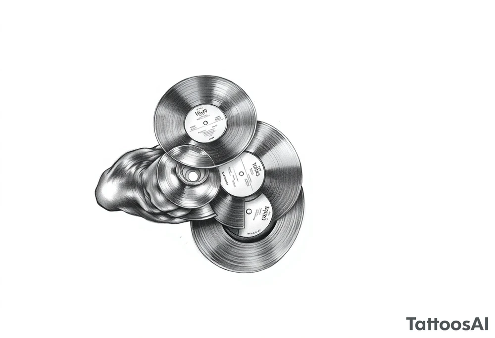 vinyl records tattoo idea
