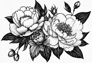 Triangle, peonies, lines, sun, thin lines, aesthetics, tattoo for girl tattoo idea