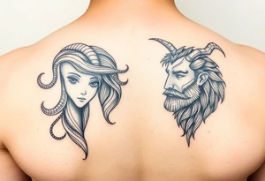 Aries female and Capricorn male tattoo idea