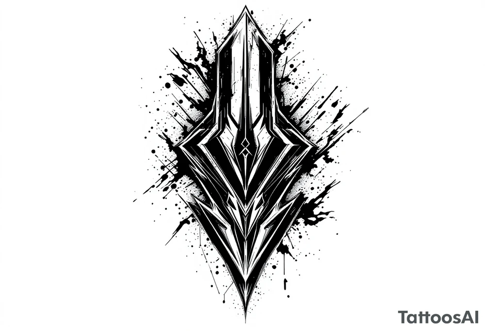 create an arrow that show down tattoo idea