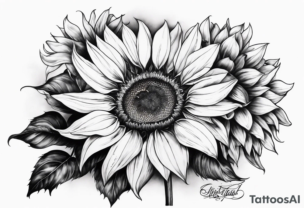 a sunflower tattoo idea