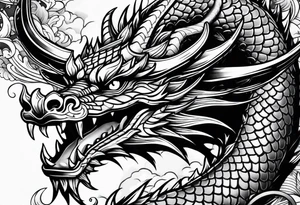 dragon irezumi arm sleeve tattoo idea