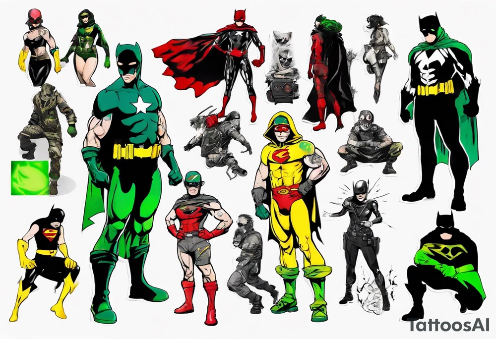 Rogue superhero with glow tattoo idea