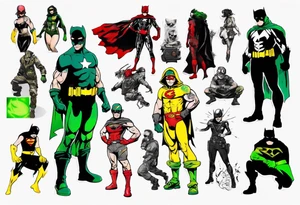 Rogue superhero with glow tattoo idea