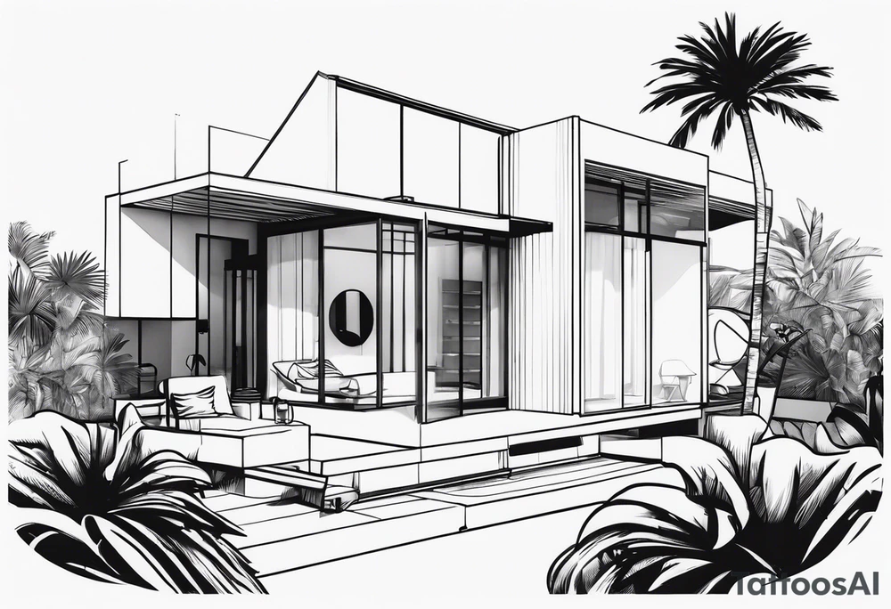 casa em chamas tattoo idea