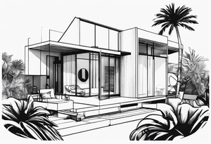 casa em chamas tattoo idea