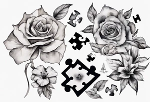 piece of puzzle tattoo idea