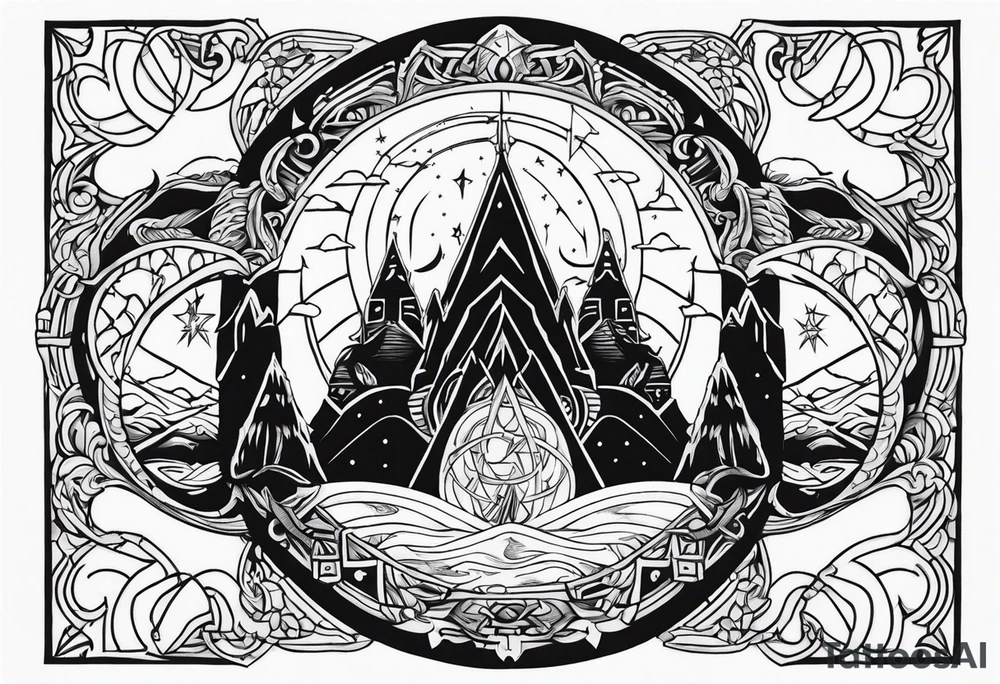 Norse mythology tattoo symbolizing the night tattoo idea