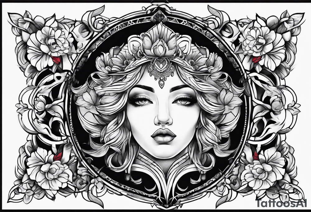 a marble arm tattoo idea
