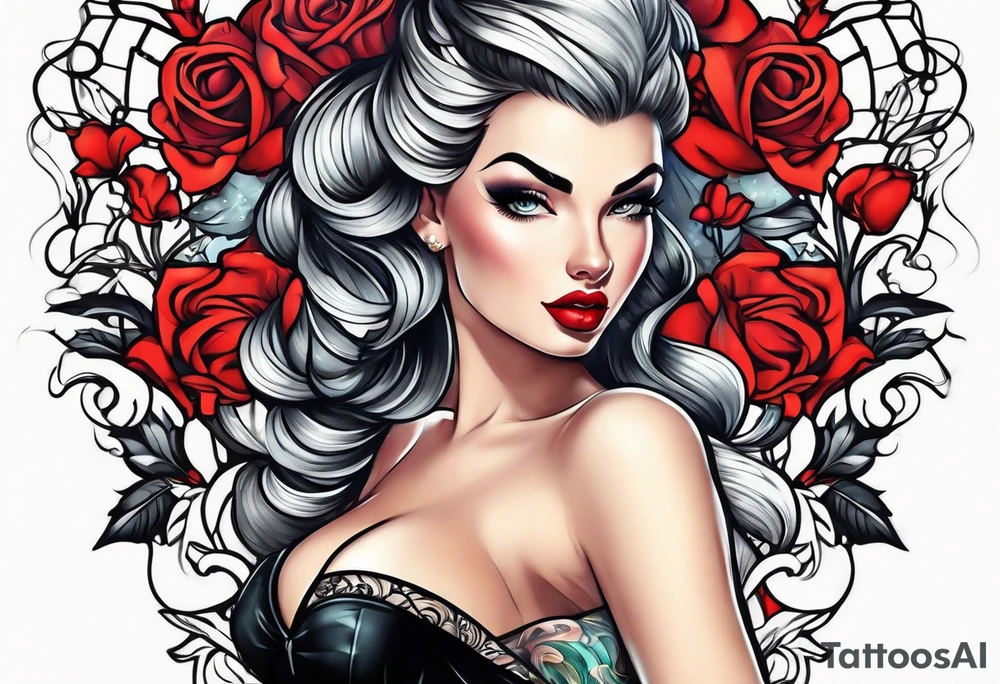 Pin up tattoo idea