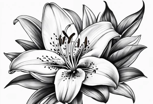 Lily flower tattoo idea