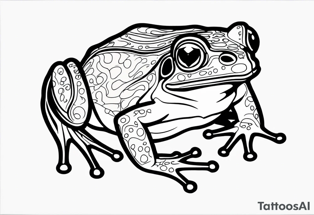 a psychedelic frog tattoo idea