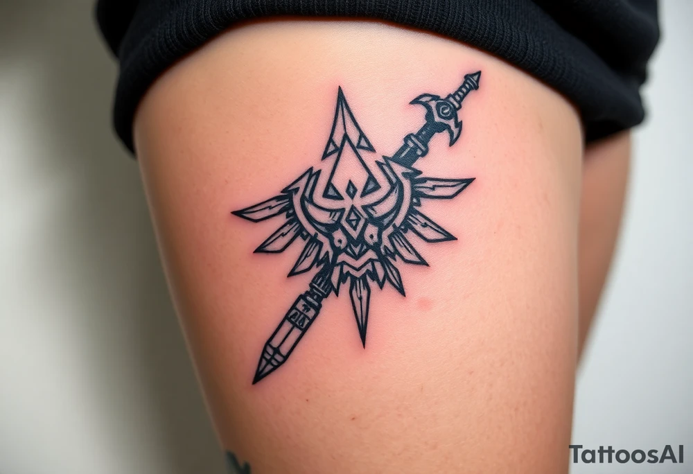 Testosterone injection site with zelda tattoo idea