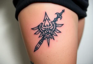 Testosterone injection site with zelda tattoo idea