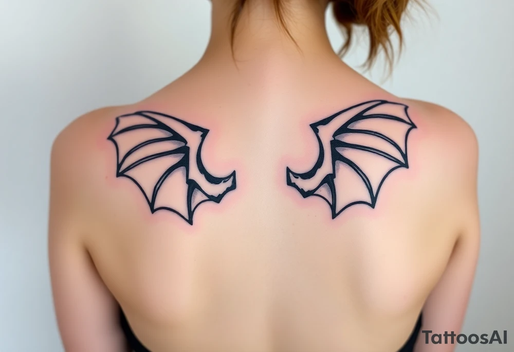 Dragon wings tattoo idea