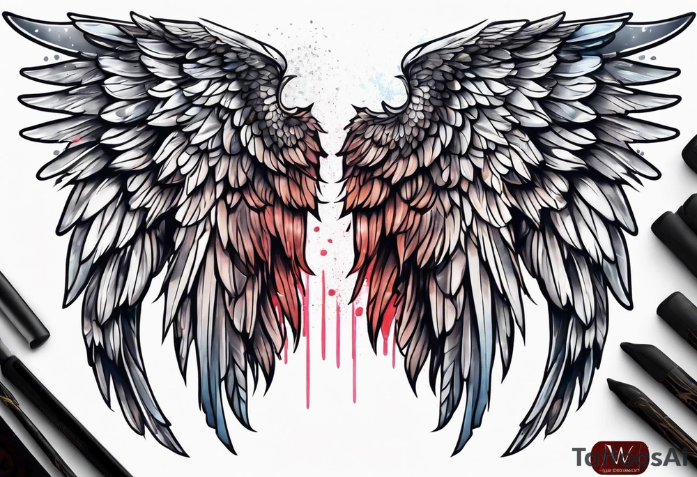 Angel wings tattoo idea