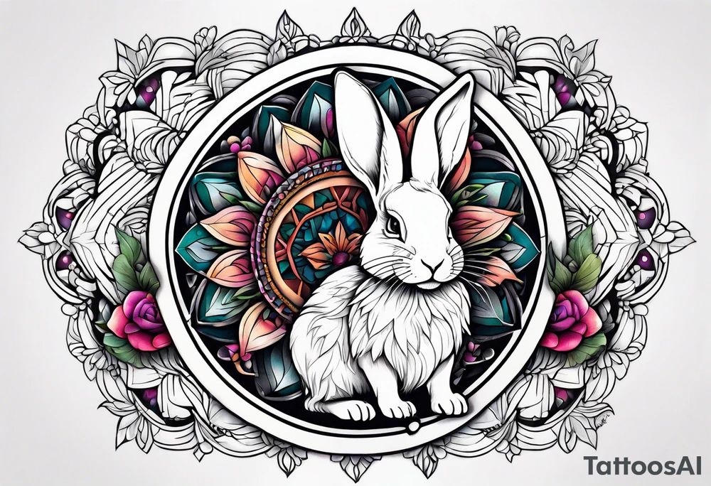 wonderland  dead 
rabbit mandalas tattoo idea