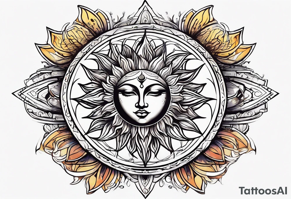 sun tattoo idea