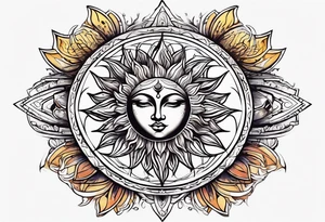 sun tattoo idea