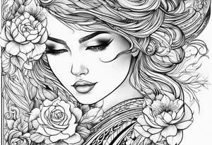 divine feminine sleeve tattoo tattoo idea