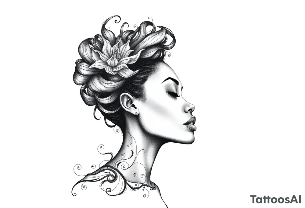 black woman stepping into a stronger, wiser version of yourself after a difficult chapter. tattoo idea