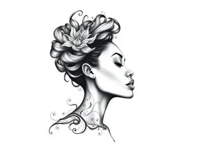 black woman stepping into a stronger, wiser version of yourself after a difficult chapter. tattoo idea