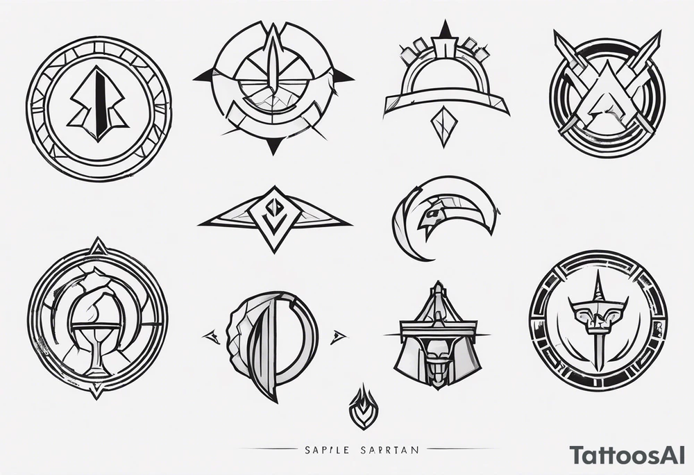 Ancient spartan symbol tattoo tattoo idea