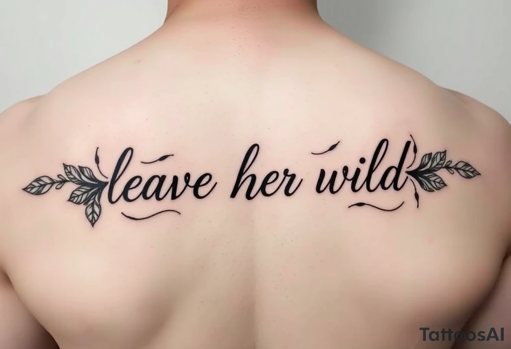 nightshade incorporating the words "leave her wild" tattoo idea