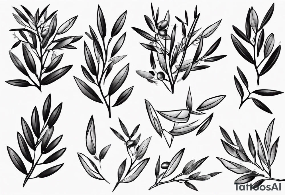 olive branches tattoo idea