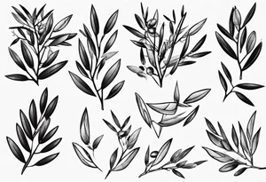 olive branches tattoo idea