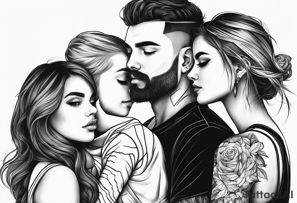 1 boy 2 girls dad tattoo tattoo idea