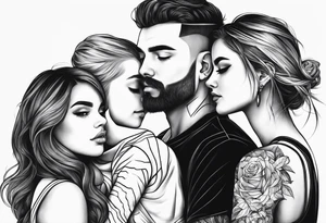 1 boy 2 girls dad tattoo tattoo idea