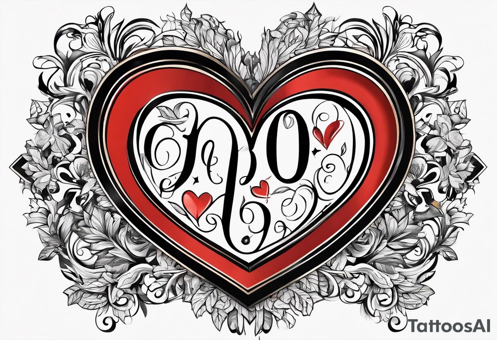 Heart made with letters p, s, and o tattoo idea