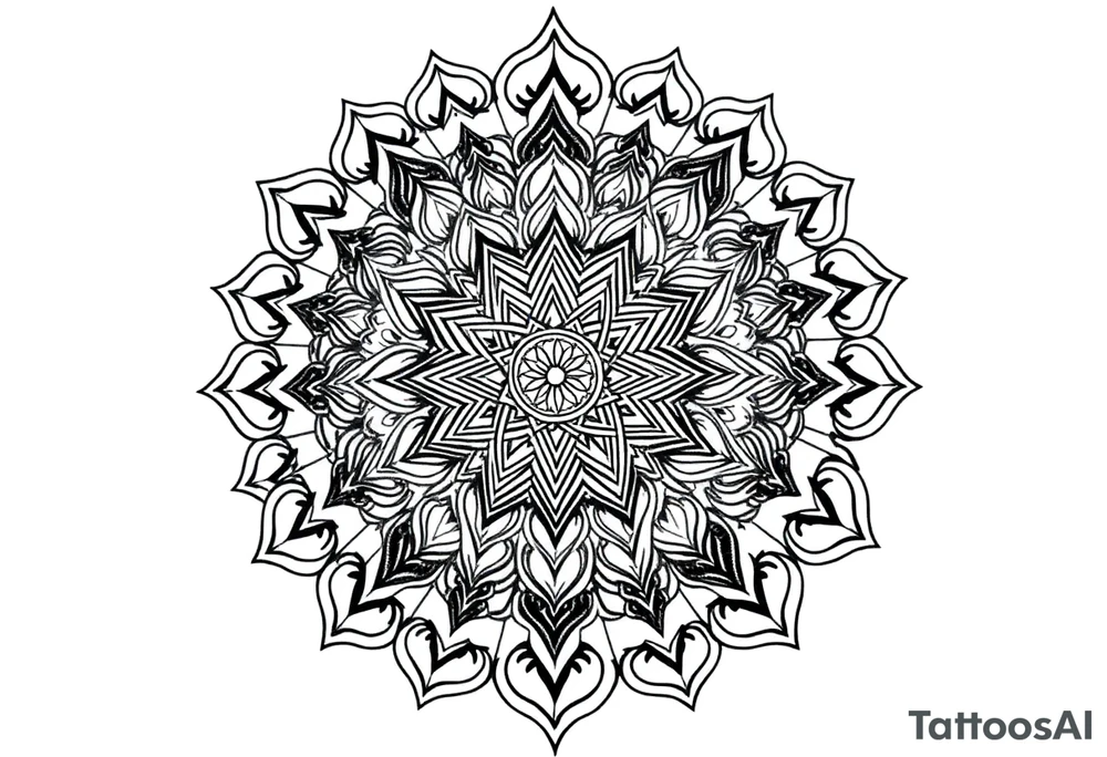 intricate mandala with sacred geometry and cosmic elements tattoo idea intricate mandala with sacred geometry and cosmic elements tattoo idea