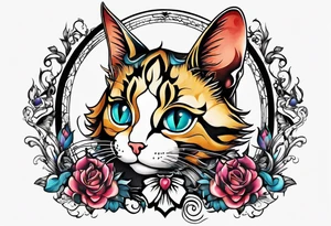 alice in wonderland cat tattoo idea
