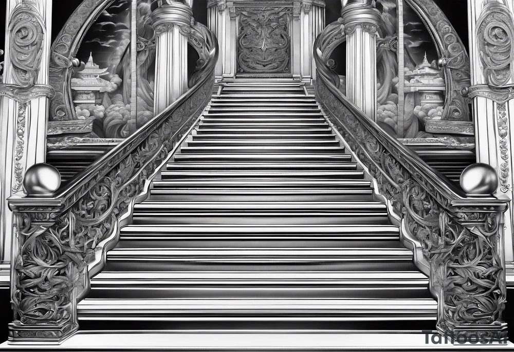 Valhalla sword stairs tattoo idea